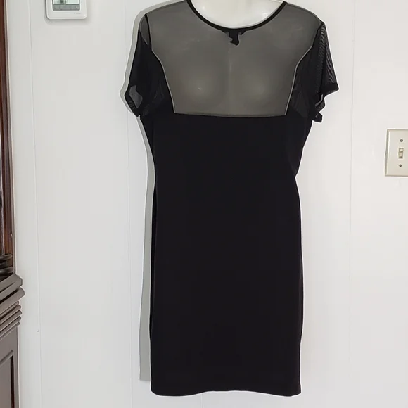 H&M Sheer Mesh Insert Dress Size L - Picture 5 of 8